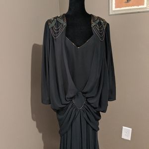 Black vintage sequin dress